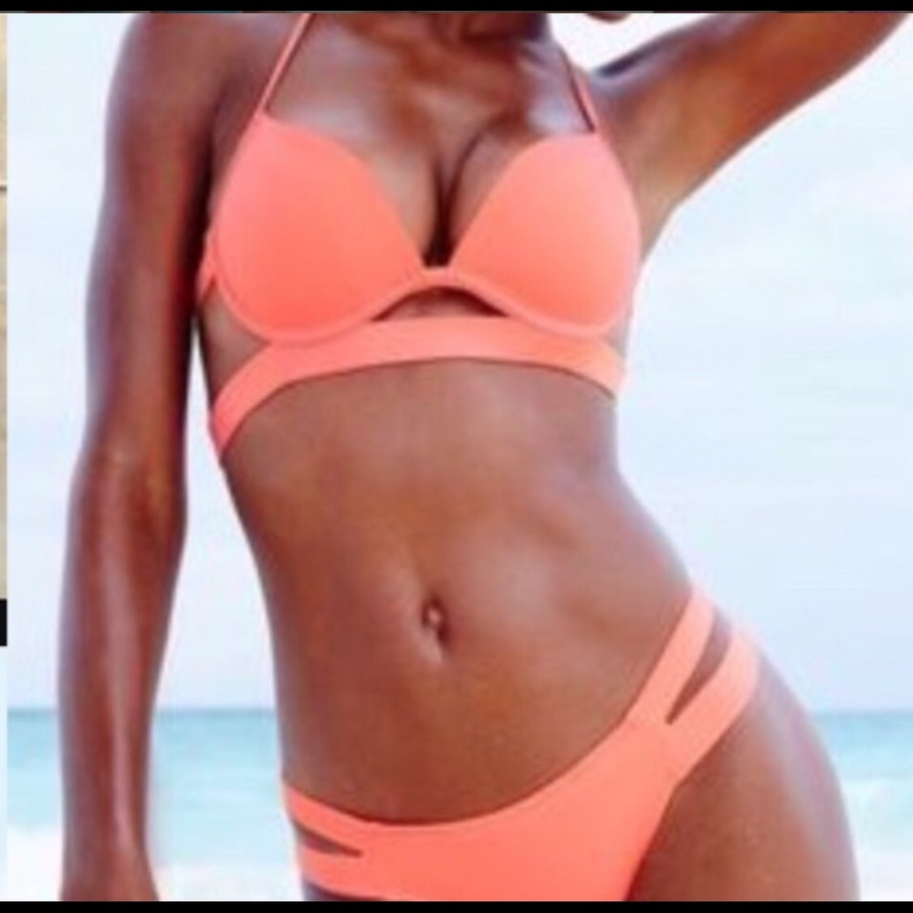 Victoria's Secret banded hottie halter swim top
